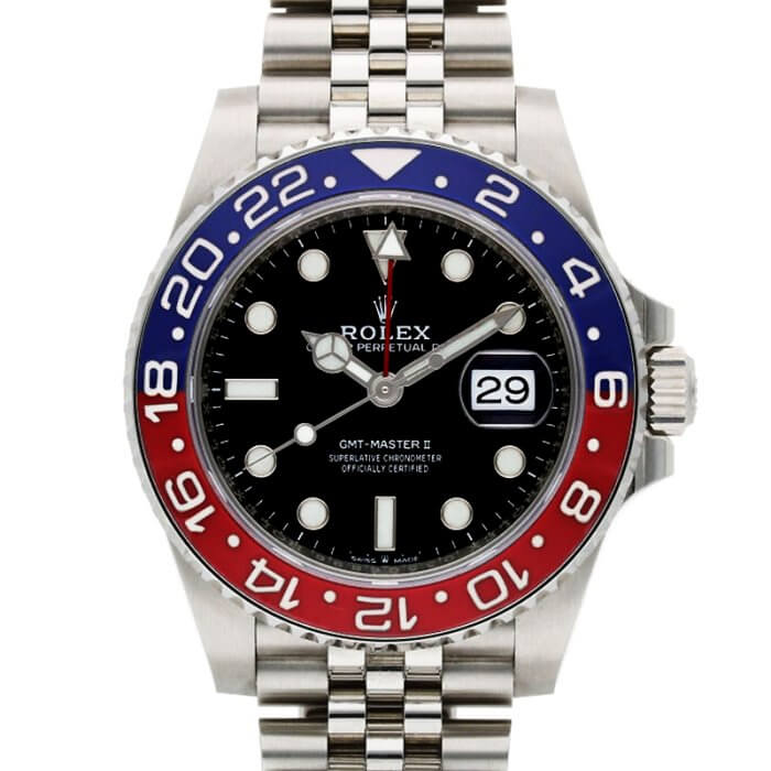 126710blro/GMTマスター2 SSランダム品番ブラック文字盤腕時計