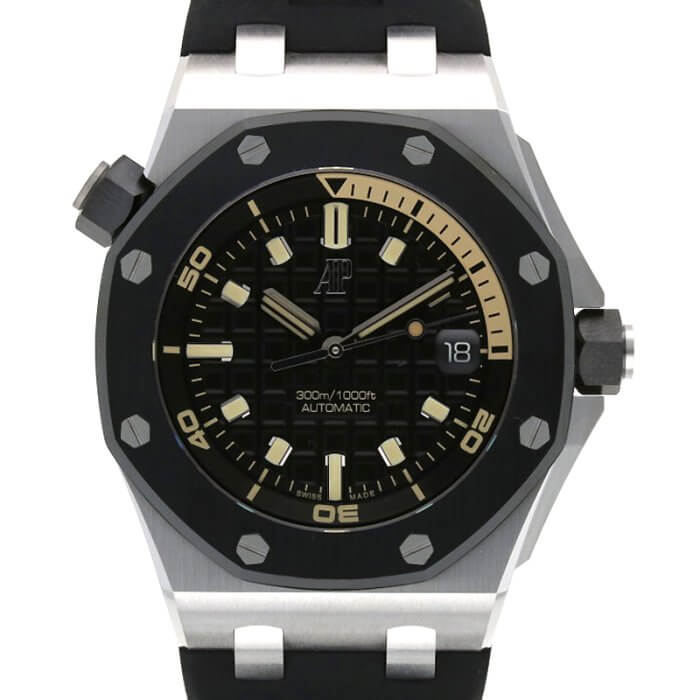 15720CN.OO.A002CA.01/ロイヤルオークオフショアダイバー K18WG 黒文字盤腕時計