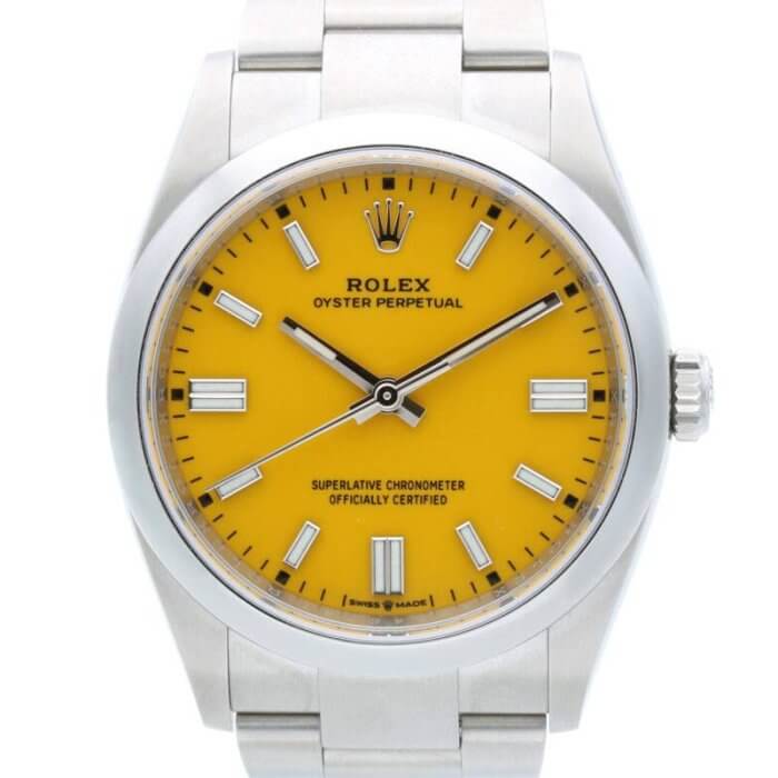 126000 / オイスターパーペチュアル36 SS ランダム番 イエロー文字盤腕時計
