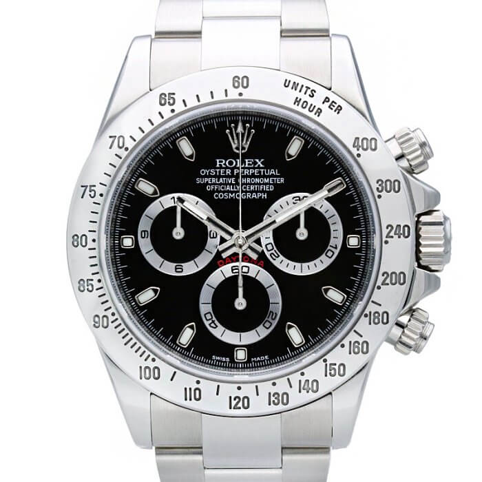 116520 / コスモグラフデイトナ SS ランダム番 鏡面バックル ブラック文字盤腕時計