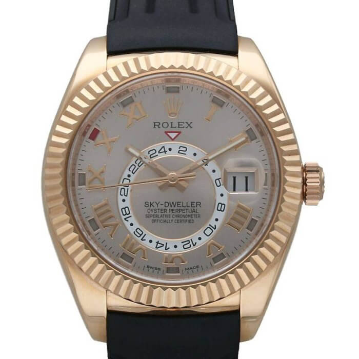 326135 / スカイドゥエラー K18PG サンダストローマ文字盤腕時計