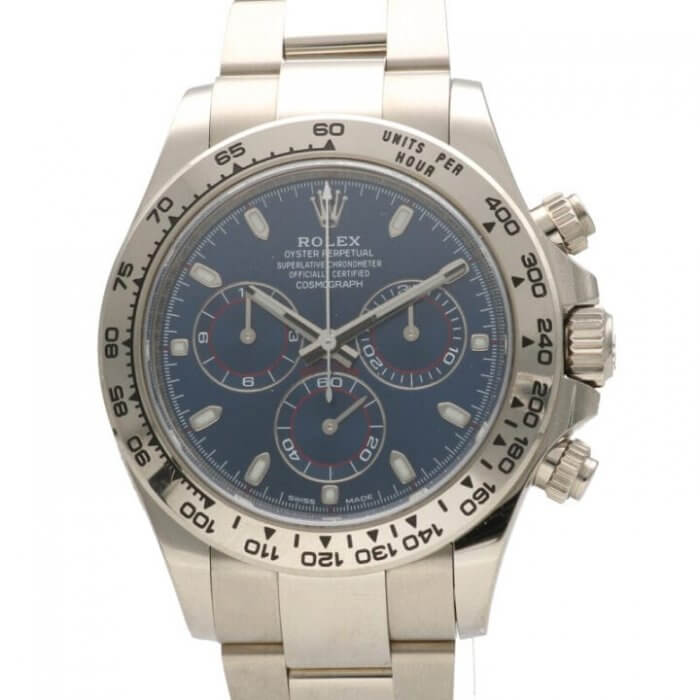 116509 / コスモグラフデイトナ K18WG ランダム品番 ブルーダイヤル 青文字盤腕時計