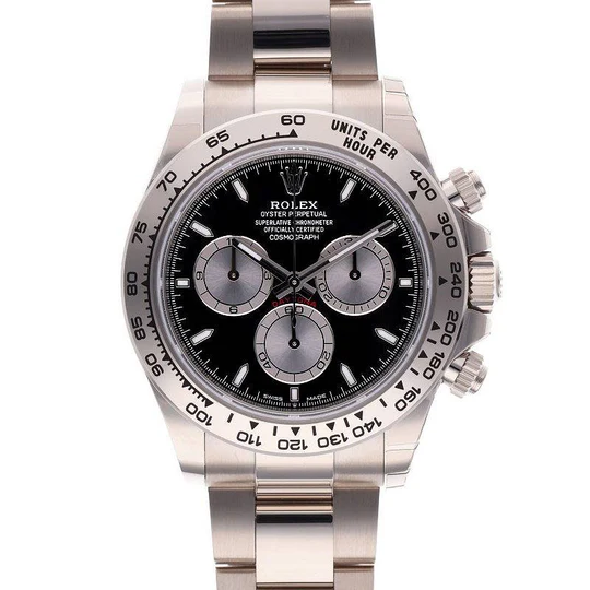 126509/コスモグラフデイトナ WGランダム番ブラック文字盤オートマティッククロノグラフ腕時計