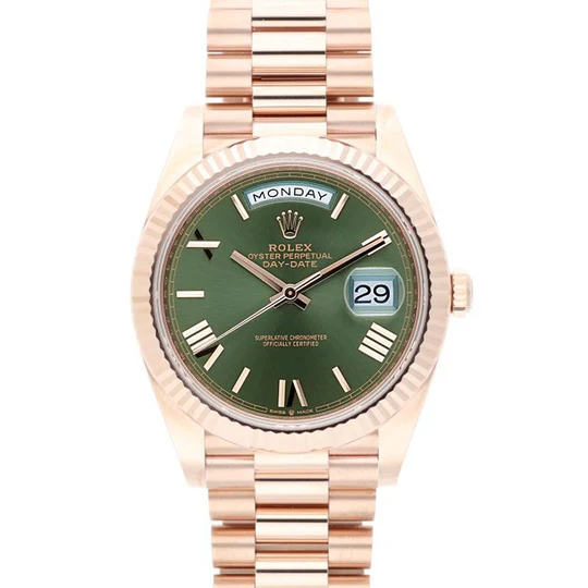 228235/デイデイト40 PGランダム品番オリーブグリーン文字盤オートマティック腕時計